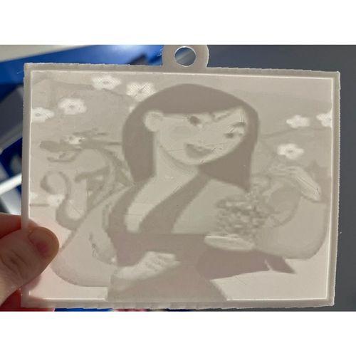 Mulan Lithophane (Bu ürün Sadece Plastik parçadır - Almadan Önce Soru Sorabilirsiniz)