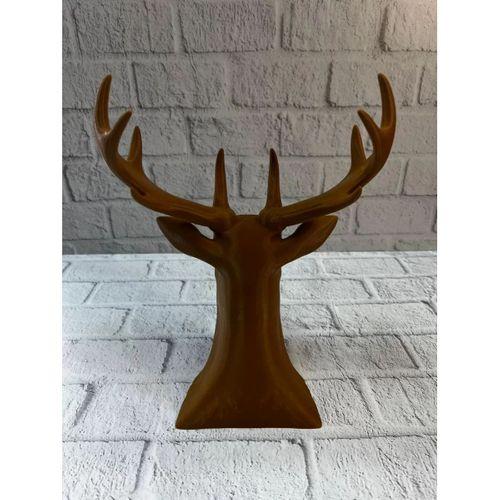 Dekoratif Kahverengi Geyik Biblo Salon Ve Raf Dekoru