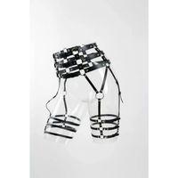 Siyah Jartiyer Harness Yüksek Bel Çoklu Kemerli Metal Tokalı - Brf1051