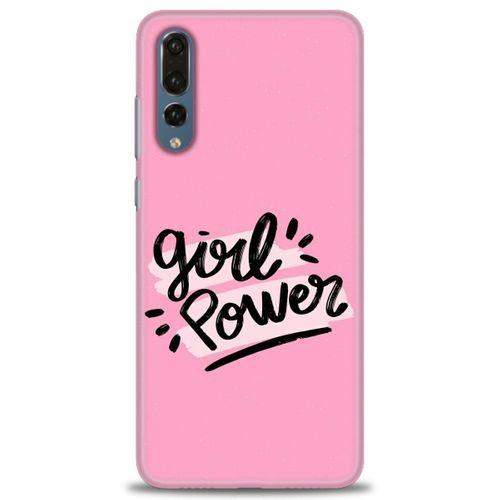 Huawei P20 Pro Kılıf HD Baskılı Kılıf - Girll Power + Tam Ekran Koruyucu
