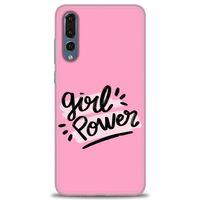 Huawei P20 Pro Kılıf HD Baskılı Kılıf - Girll Power + Tam Ekran Koruyucu