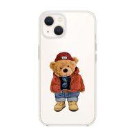 iPhone 13 Uyumlu Teddy Bear Desenli Kamera Lens Korumalı Premium Silikonlu Şeffaf Kılıf