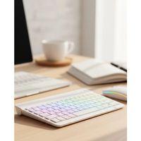 Çoklu Cihaz Uyumlu Kablosuz Klavye Mouse Seti Aydınlatmalı