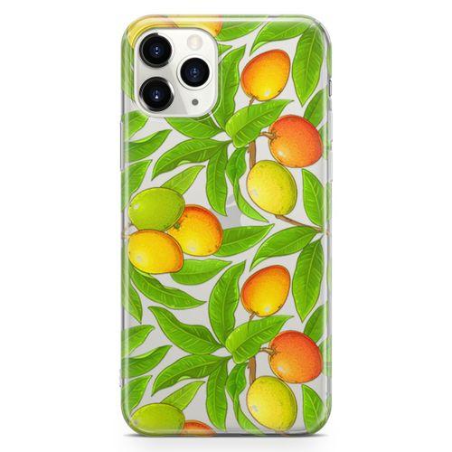 Apple iPhone 11 Pro Max Kılıf Mango Çiçekleri Arka Kapak Koruma Desenli Full Koruyucu