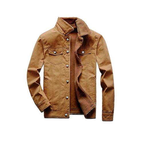 R.lion Kürklü Kot Mont Premium Denim --k.camel--