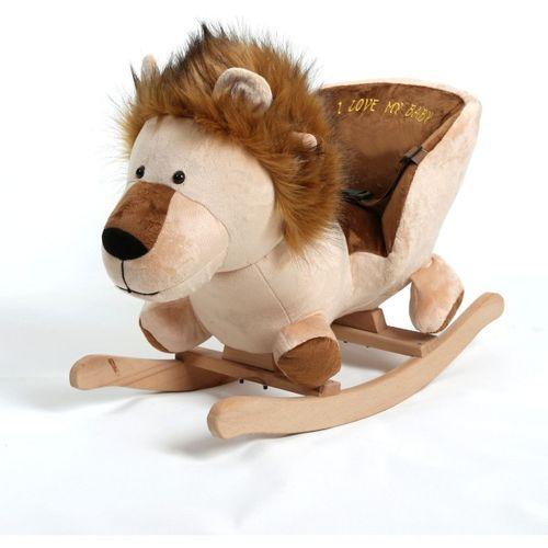 Sebi Bebe Safeline Bebe Peluş Ahşap Sallanır Oyuncak Aslan