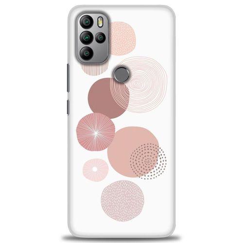 General Mobile GM 21 Pro Kılıf HD Baskılı Kılıf - Mürdüm Daireler + Tam Ekran Koruyucu
