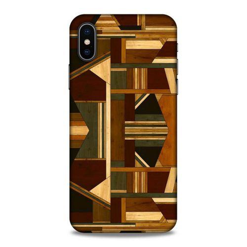 Lopard Apple Iphone X Uyumlu Kılıf Wood'X (42) Rugged Armor Kılıf Desenli
