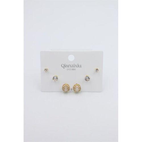 Çoklu Set Küpe - Altın