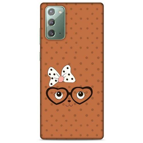 Lopard Samsung Galaxy Note 20 Uyumlu Kılıf Kediler (11) Tam Koruma Gözlük Yüz
