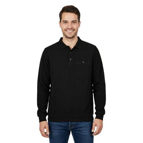 Erkek Büyük Beden Polo Yaka Cepli Selanik Sweatshirt BGL-ST04925