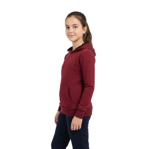 Çocuk Bordo Kapüşonlu Cepli 3 İplik Kız Erkek Sweatshirt BGL-ST05004