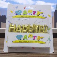 VIP YÜKSEK KALİTE GOLD HAPPY BIRTHDAY MUM PARLAK METALİK GOLD MUM HAPPY BIRTHDAY PASTA MUMU GOLD MUM