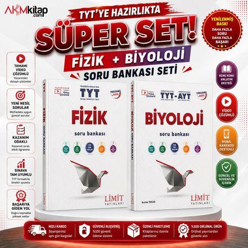 Limit Yayınları TYT Fizik ve TYT AYT Biyoloji Soru Bankası 2 Kitap Set