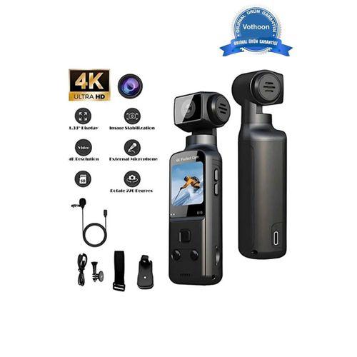 4k Ultra Hd 270° Döndürülebilir Su Geçirmez Wifi Vlog Spor Ve Aksiyon Kamerası
