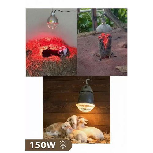 150w Kızılötesi (infrared) Isıtıcılı Hayvan Isıtma Ve Kuluçka Lambası (kırmızı Işık) E27 (kalın Duy)