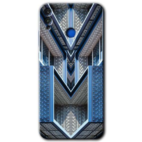 Honor 8c HD Baskılı Kılıf + 9D Tam Ekran Koruyucu - Retro Building