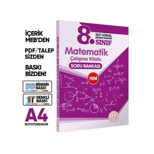 2027 8 Sınıf LGS Matematik MEB Çalışma Kitabı Soru Bankası (Renkli Baskı A4 Boyutlu) BASKI ÜCRETİ