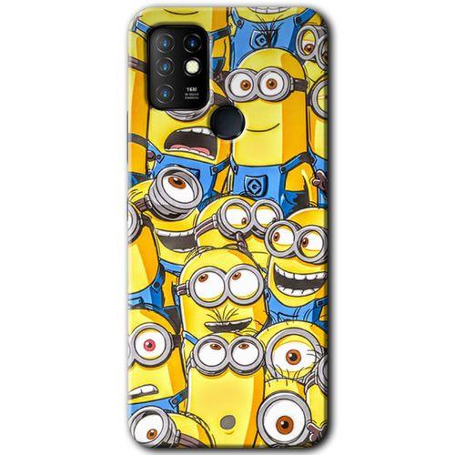İnfinix Hot 10 Kılıf HD Desen Baskılı Arka Kapak - Minion Ordusu
