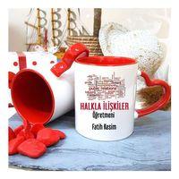 Halkla İlişkiler  Öğretmenine Özel Öğretmenler Günü Hediyesi Kişiye Özel Kupa Bardak