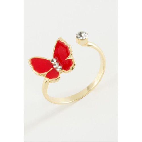 Kelebek Taşlı Mineli Yüzük Küçük