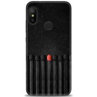 Xiaomi Mi A2 Lite Kılıf HD Baskılı Kılıf - Kibrit Çöpleri + Tam Ekran Koruyucu