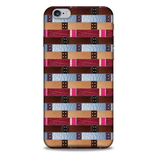Apple Iphone 6S Plus Kılıf Patchwork (45) Liquid Air Kılıf Bordo Gri