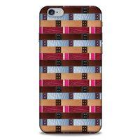 Apple Iphone 6S Plus Kılıf Patchwork (45) Liquid Air Kılıf Bordo Gri