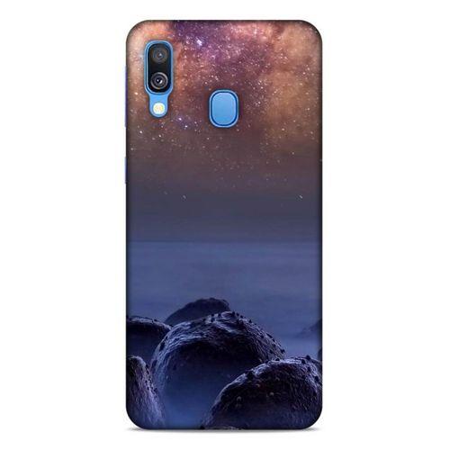 Lopard Samsung Galaxy A40 Uyumlu Kılıf Gece'S (26) Tpu Silikon Kılıf Bordo