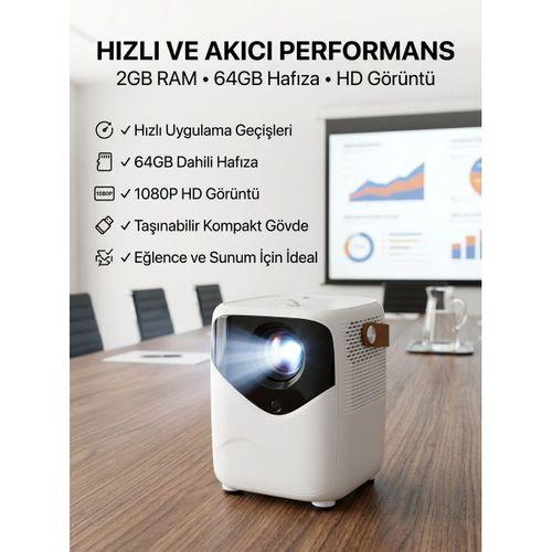 Yüksek Hd Görünümlü Taşınabilir Projeksiyon Cihazı