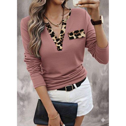 Kadın Uzun Kollu V Yakalı Kaşkorse Bluz