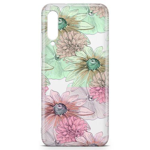 Xiaomi Mi A3 Kılıf Alman Papatyası Arka Kapak Koruma Desenli Full Koruyucu