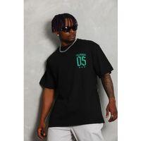 Erkek Baskılı T-Shirt Kısa Kol Bisiklet Yaka Regular Fit Rahat Kalıp Günlük Tişört - Siyah