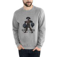 God Of War Baskılı Gri Erkek Sweatshirt