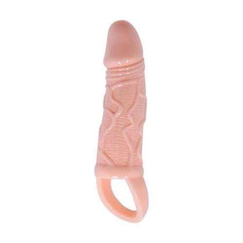 3 cm Dolgu Uzatmalı Titreşimli Penis Kılıfı Prezervatif Vibratör