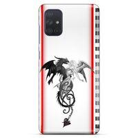 Lopard Samsung Galaxy M51 Uyumlu Kılıf Tattoo's (49) Ultra Silikon Kılıf Dragon Love