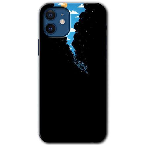 iPhone 12 Kılıf Baskılı Kapak - Derinlere Yolculuk + 5D Tam Kaplayan Cam