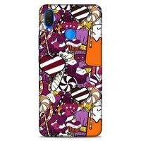 Lopard Huawei Psmart 2019 Uyumlu Kılıf Soyut Sanat (32) Desenli Soft Silikon Kılıf