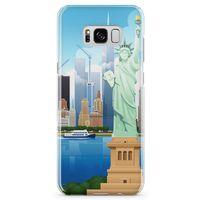 Samsung Galaxy S8 Kılıf Özgürlük Heykeli Newyork Arka Kapak Koruma Desenli Full Koruyucu