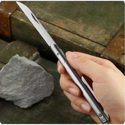 İnce D2 Çelik Çakı 18 Cm , Metal Sap