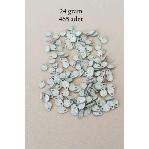 Oya Abiye Bileklik Kolye Pleksi Metalik Plastik Pul Gümüş Renk 24 gram 465 adet - BNC569