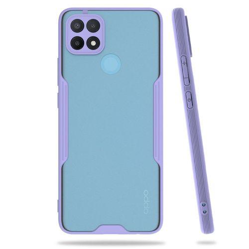 Oppo A15 Kılıf Platin Silikon - Lila