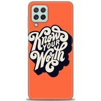Samsung Galaxy M22 Kılıf HD Baskılı Kılıf - Know Your Worth + Tam Ekran Koruyucu