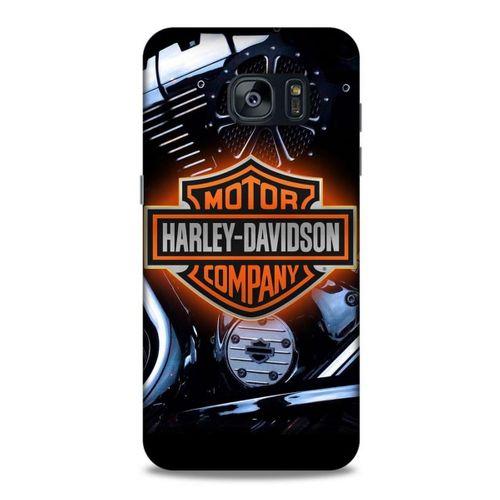 Samsung Galaxy S7 Edge Uyumlu Kılıf Motorsiklet (13) Silikon Kap Harley Davidson