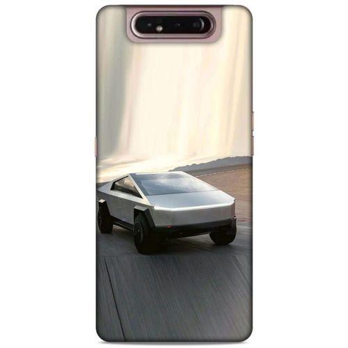 Lopard Samsung Galaxy A80 Uyumlu Kılıf PickUpX (17) Tasarım Kılıf Gümüş Gri