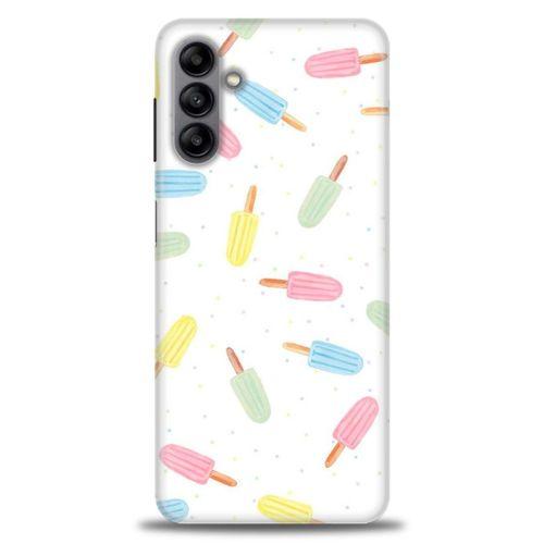 Samsung Galaxy A04S Kılıf HD Baskılı Kılıf - Renkli Dondurmalar + Tam Ekran Koruyucu