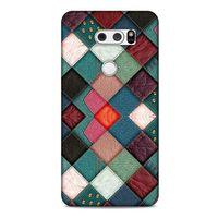 LG K50S Kılıf Patchwork (18) Telefon Kılıfları Pembe Yeşil