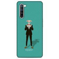 Oppo Reno 3 Pro 5g Kılıf FunnyMaX (12) Koruyucu Silikon Turkuaz Köpek