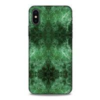 Mermer Desenli (12) Tema Koruyucu Silikon Yeşil Apple iPhone XS Kılıf