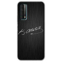 Huawei P Smart 2021 Kılıf HD Desen Baskılı Arka Kapak - İmza Atatürk